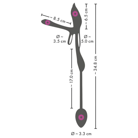 Couples Choice - pierścień wibrujący dla par - wielofunkcyjny - czarny