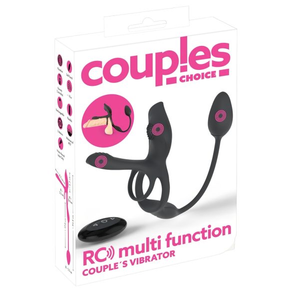 Couples Choice - pierścień wibrujący dla par - wielofunkcyjny - czarny