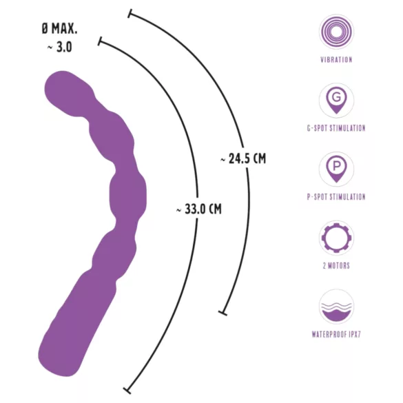 You2Toys - wibrator do punktu G i prostaty z perełkami - fioletowy