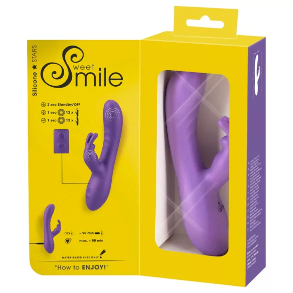 Smile - wibrator z uchwytem na łechtaczkę - silikon - fioletowy