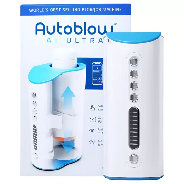 Autoblow A.I. Ultra - masturbator oralny elektryczny - biały