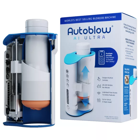 Autoblow A.I. Ultra - masturbator oralny elektryczny - biały