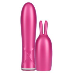   Durex Tease & Vibe - ładowalny wibrator prętowy z króliczkiem stymulującym łechtaczkę (różowy)