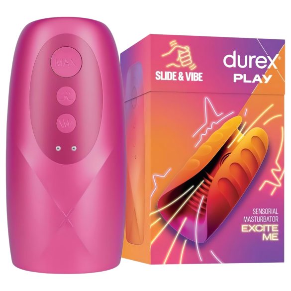 Durex Slide & Vibe - wodoodporny wibrator z akumulatorem (różowy)