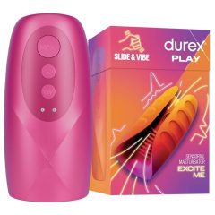   Durex Slide & Vibe - ładowalny, wodoodporny makrowibrator (różowy)