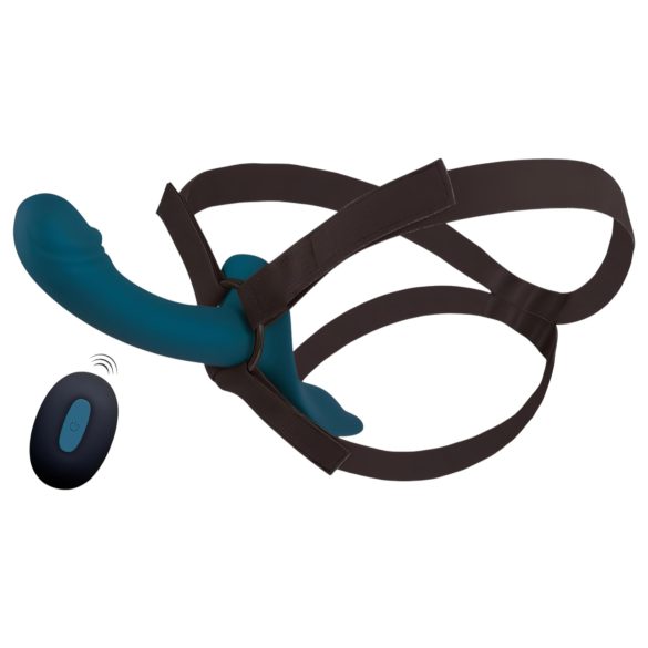 You2Toys - Zestaw wibrujący do strap-on (czarno-niebieski)