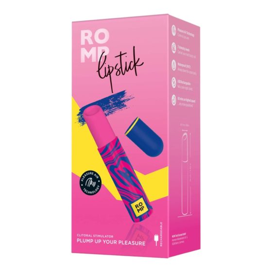 ROMP Lipstick - ładowalny powietrzny stymulator łechtaczki (różowy)