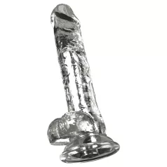 Crystal - Wibrator z przyssawką (przezroczysty)