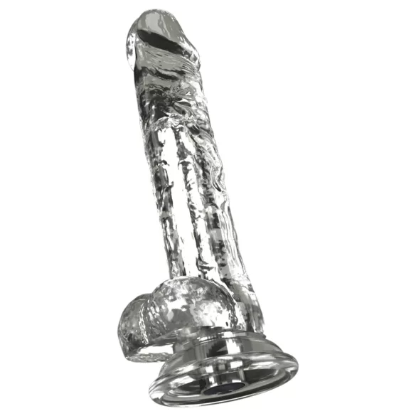 Crystal - Wibrator z przyssawką (przezroczysty)