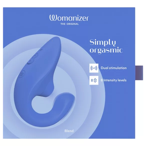 Womanizer Blend - wibrator punktu G i stymulator łechtaczki (niebieski)