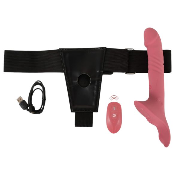 You2Toys - Zestaw wibrujących strap-onów (czerwony)