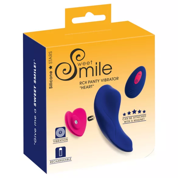 Smile RC Panty - wibrator do majtek z pilotem - silikon - niebieski