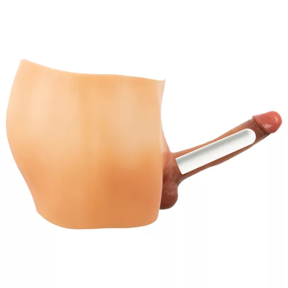 You2Toys - wibrator męski - realistyczny penis - silikon, kolor cielisty