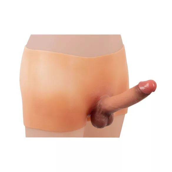 You2Toys - wibrator męski - realistyczny penis - silikon, kolor cielisty