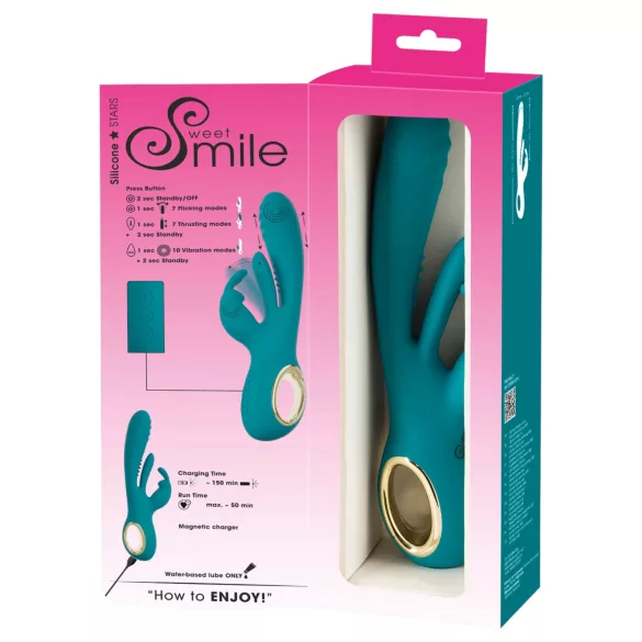 Smile - wibrator do punktu G i łechtaczki - pulsujący - zielony