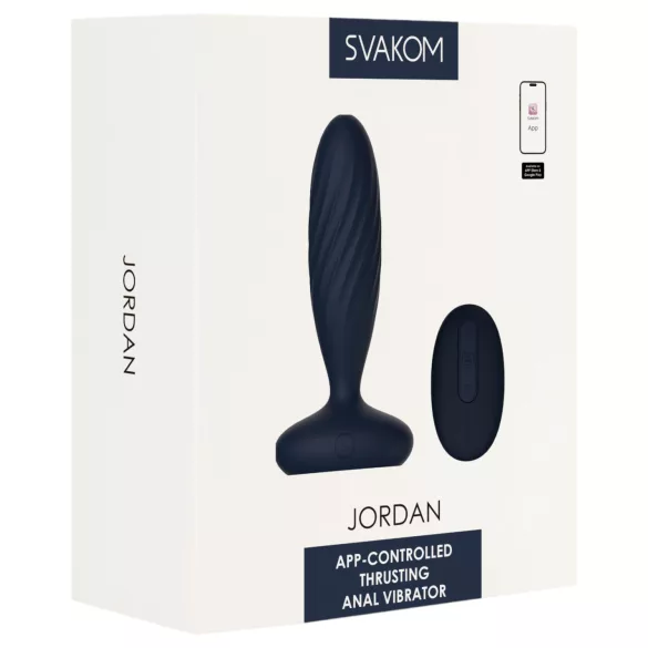 Svakom Jordan - wibrator analny sterowany aplikacją (niebieski)