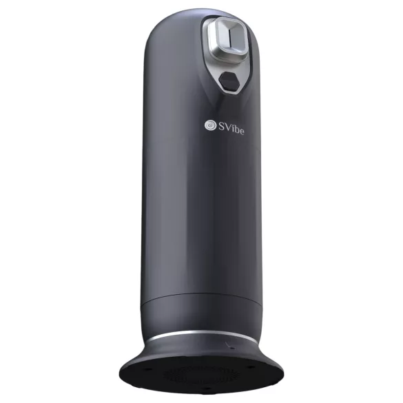 Snail Vibe Jet - masturbator z funkcją pchającą i podgrzewaniem - czarny