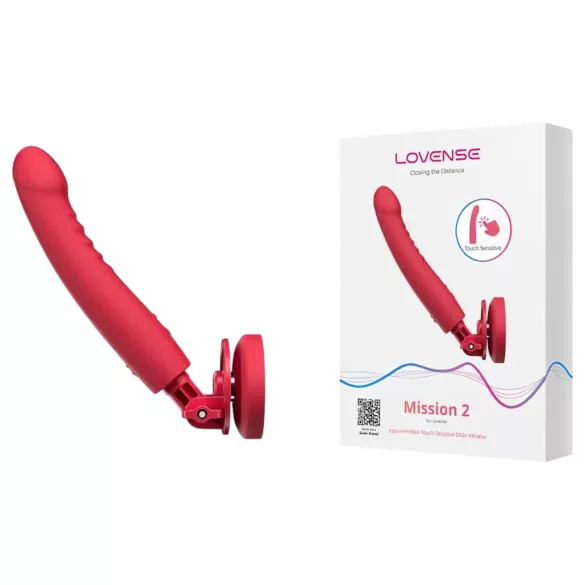 LOVENSE Mission 2 - inteligentny wibrator z przyssawką (czerwony)