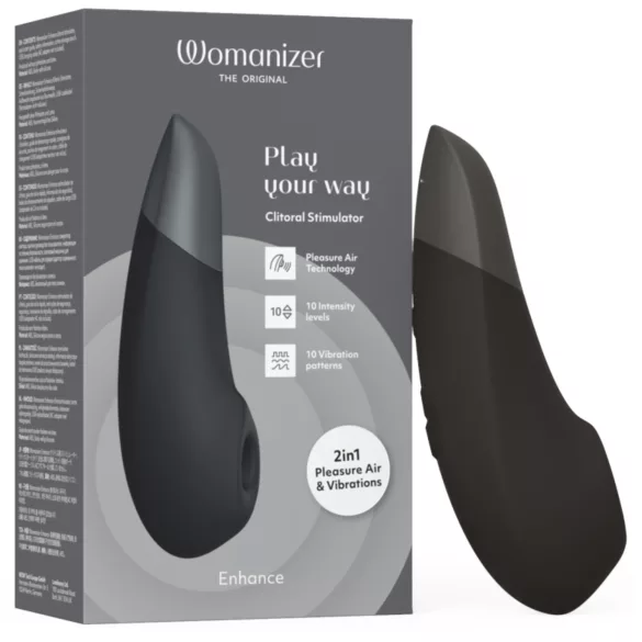 Womanizer Enhance 2w1 stymulator łechtaczki na fale powietrzne + wibrator (czarny)