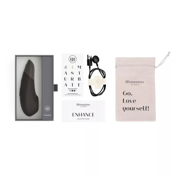 Womanizer Enhance 2w1 stymulator łechtaczki na fale powietrzne + wibrator (czarny)