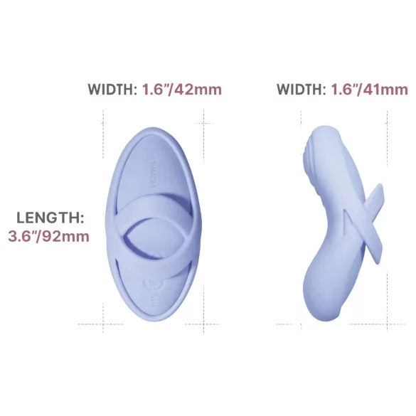 Svakom Echo 2 - wibrator na palec - sterowanie smartfonem - silikon niebieski