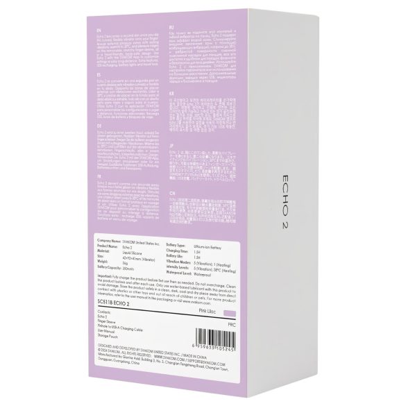 Svakom Echo 2 - inteligentny wibrator na palec (różowy)