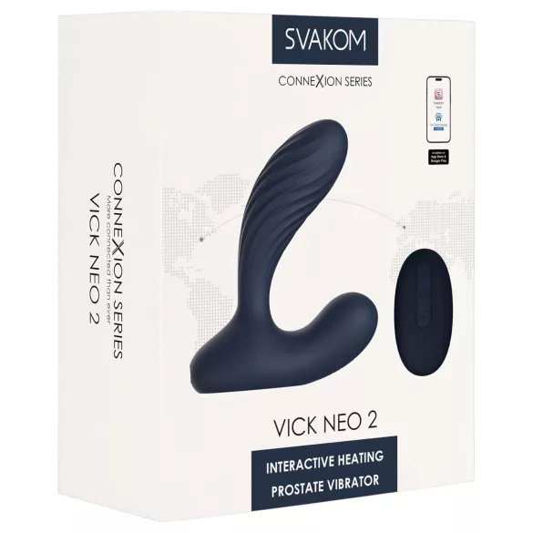 Svakom Vick Neo 2 - wibrujący masażer prostaty - silikon, niebieski