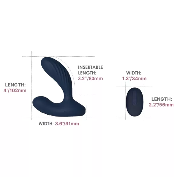 Svakom Vick Neo 2 - wibrujący masażer prostaty - silikon, niebieski