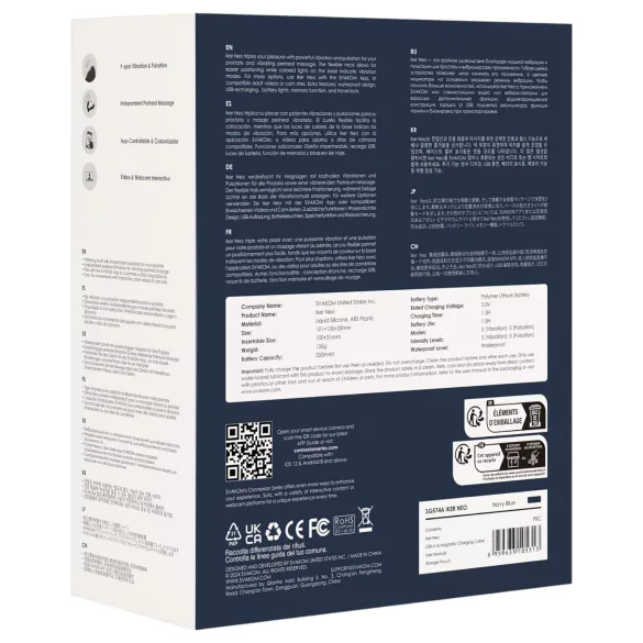 Svakom Iker Neo - wibrujący stymulator analny interaktywny - silikon niebieski