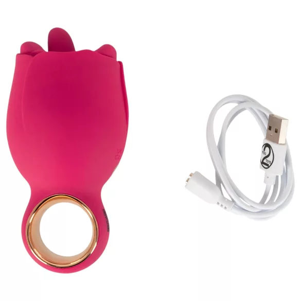 You2Toys Oral Fun - wibrator do stymulacji łechtaczki z języczkiem (różowy)