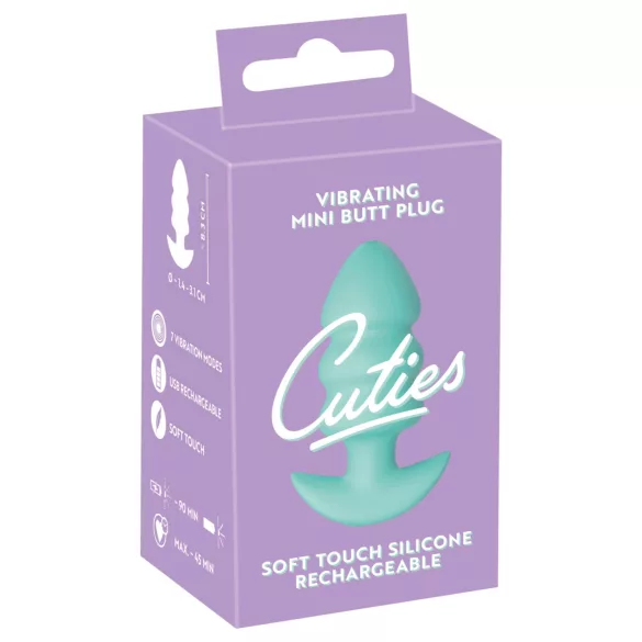 Cuties Mini - korek analny z wypustkami - zielony