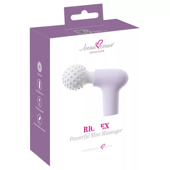 Beau Coeur Rionex - mini wibrator do masażu - silikon - fioletowy