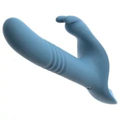   You2Toys - 3‑częściowy przypinany wibrator pchający z króliczkiem z pilotem (niebieski)