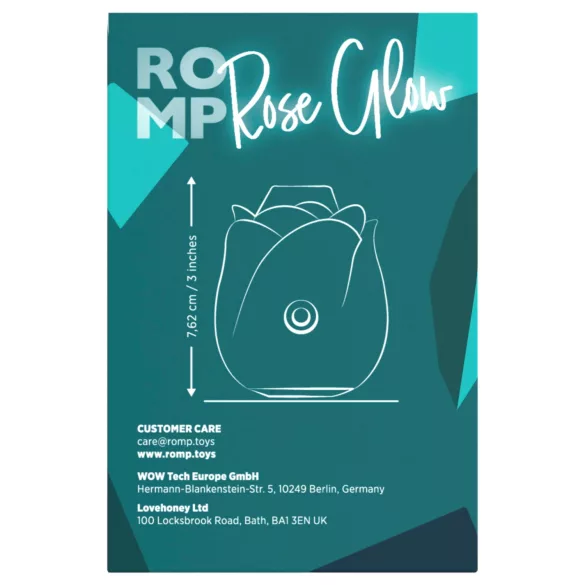 ROMP Rose Glow - stymulator łechtaczki z falami powietrznymi (niebieski)