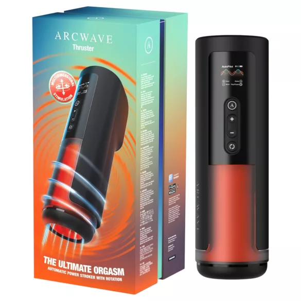 Arcwave Thruster - automatyczny masturbator z funkcją pchania i obrotu (czarny)