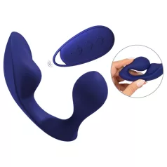   SMILE - wibrujące majtki i korek analny z pilotem - silikon niebieski