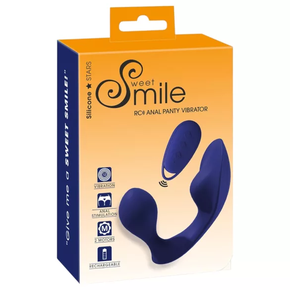 SMILE - wibrator analny i majtkowy na pilota (niebieski)