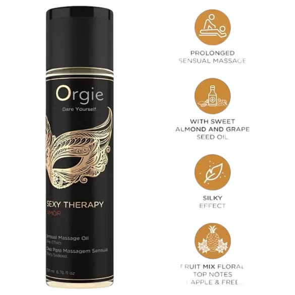 Orgie - olejek do masażu erotycznego - nawilżający - 200ml