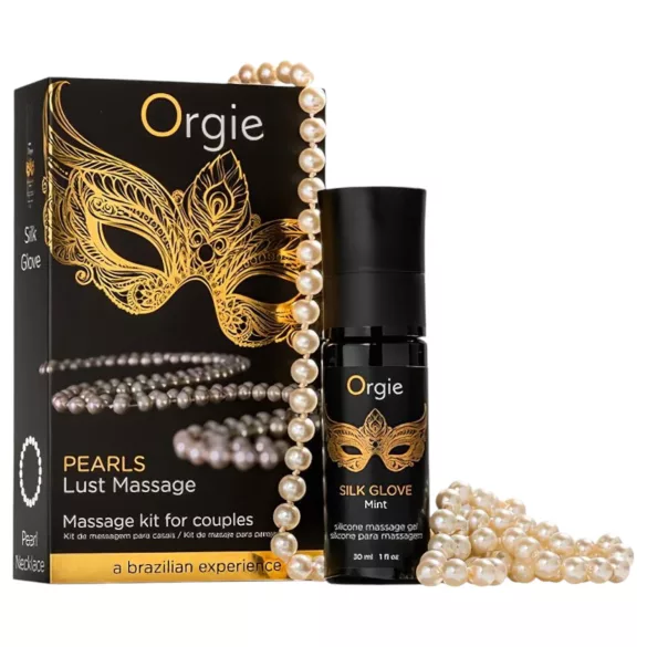 Orgie - naszyjnik perełkowy i żel do masażu intymnego 30ml