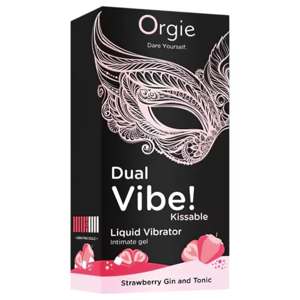 Orgie - żel wibrujący unisex - efekt podwójny - truskawka gin tonic 15ml