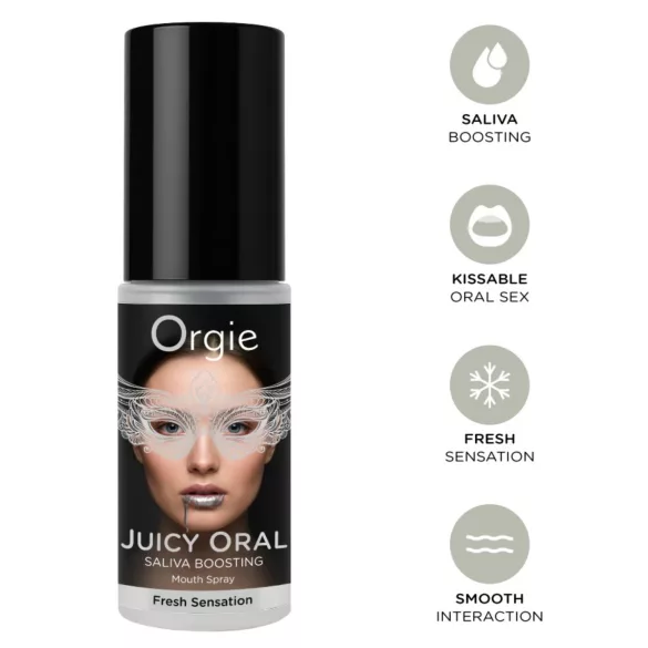Orgie Juicy Oral - spray wzmacniający doznania pocałunków i seksu oralnego (15 ml)