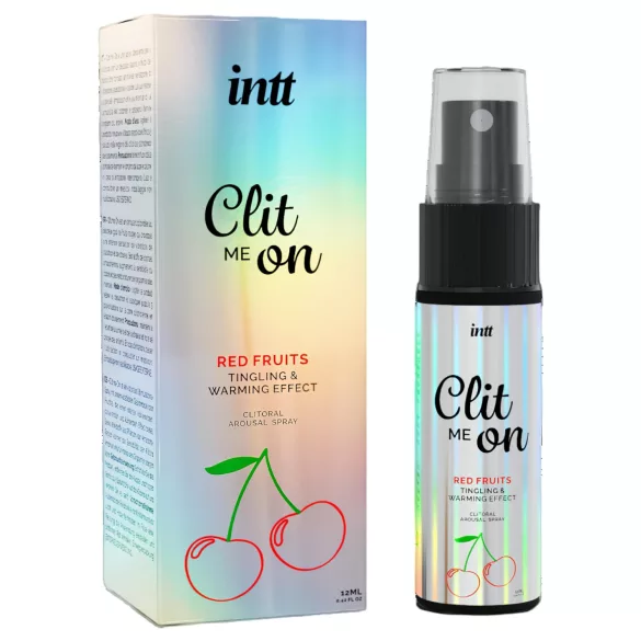 intt Clit Me On - płynny wibrator w sprayu na łechtaczkę - czerwone owoce (12 ml)