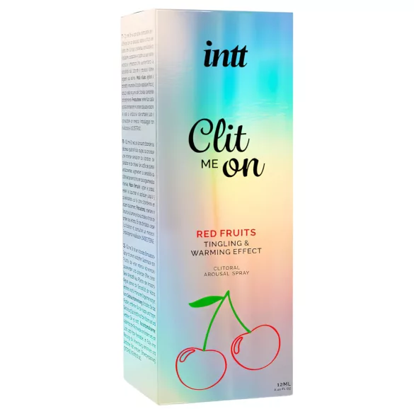 intt Clit Me On - płynny wibrator w sprayu na łechtaczkę - czerwone owoce (12 ml)
