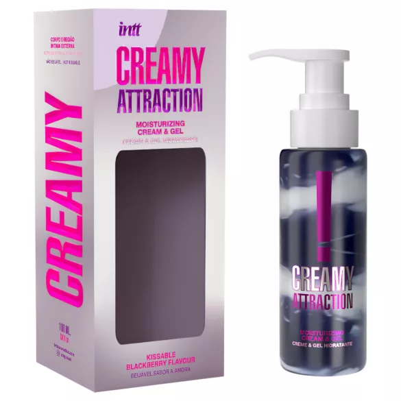 intt Creamy Attraction - jadalny krem-żel do całowania - jeżyna (100 ml)
