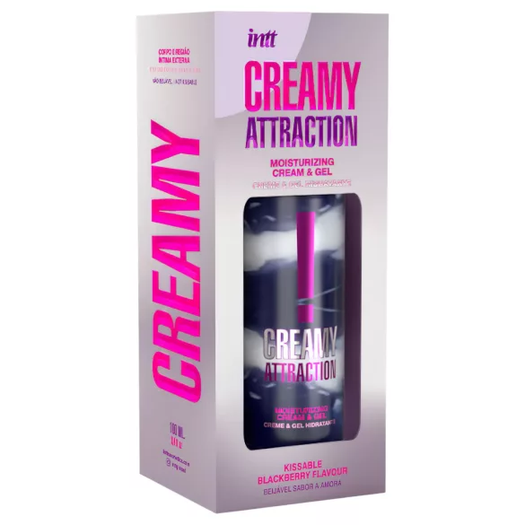intt Creamy Attraction - jadalny krem-żel do całowania - jeżyna (100 ml)