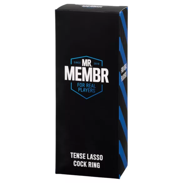 MR.MEMBR Tense - regulowany pierścień na penisa typu lasso (czarny)