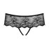 Obsessive Merossa - ozdobione, otwarte stringi damskie - czarne - L/XL