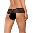 Obsessive Merossa - ozdobione, otwarte stringi damskie - czarne - L/XL