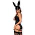 Obsessive OB7008 Sexy Bunny - strój króliczka (czarny) - L/XL