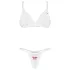 Obsessive Weddya Bride - dwuczęściowy zestaw ślubny (biały) - L/XL